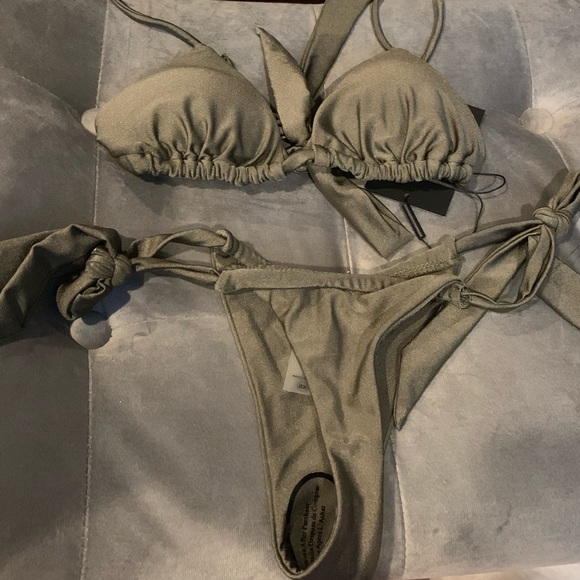 Fashion Nova Olive 2 Piece bikini bathing suit - Picture 4 of 6